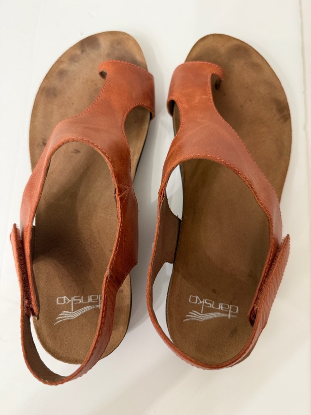 Dansko Women’s Leather Slingback Sandals - Cognac Brown Size 39 - Picture 2 of 11